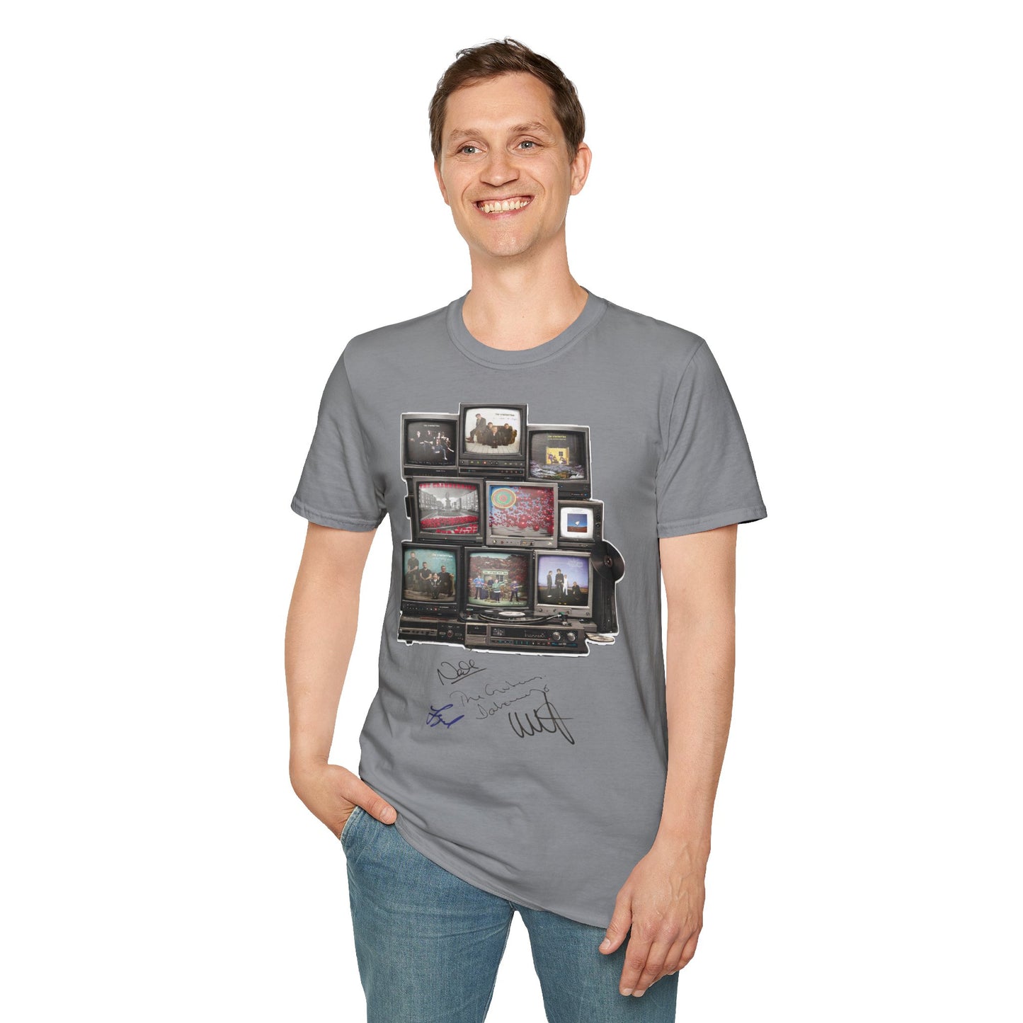 The Cranberries Retro Tv Stack Collage T-Shirt