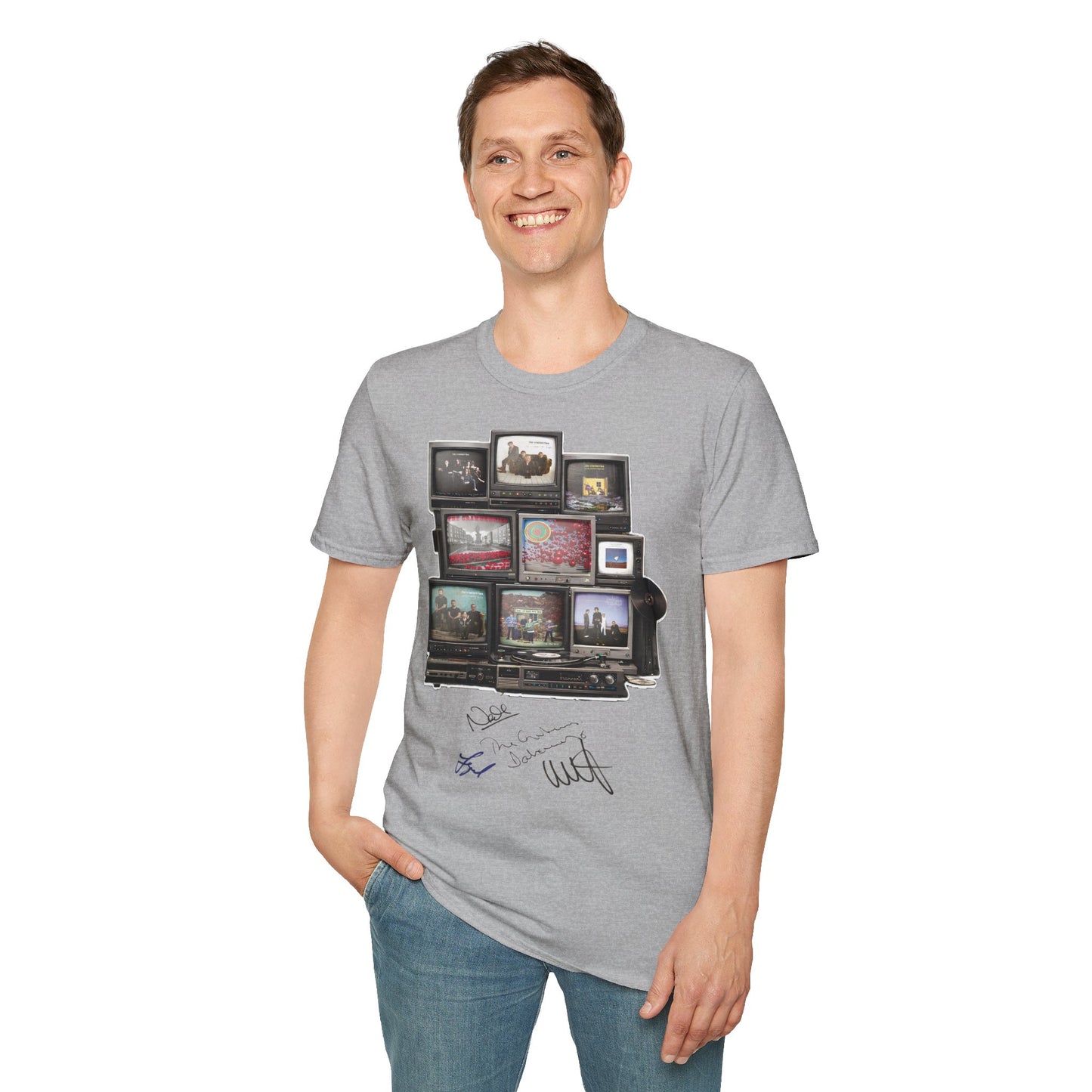 The Cranberries Retro Tv Stack Collage T-Shirt