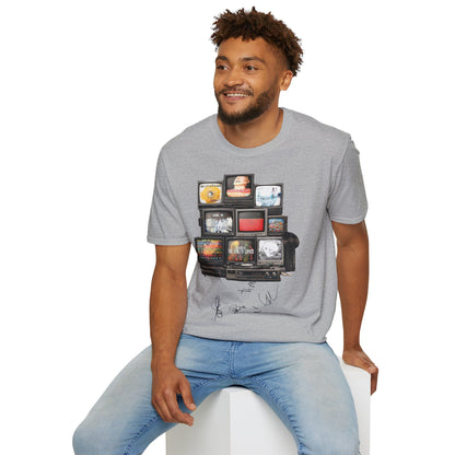 Radiohead Retro TV Stack Collage T-Shirt