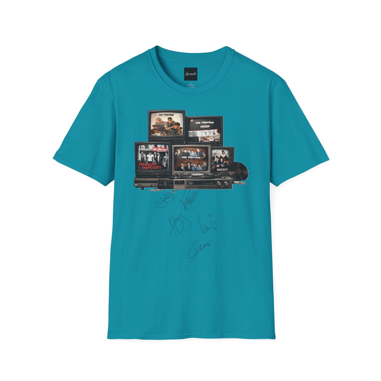 One Direction Retro TV Stack Collage T-Shirt