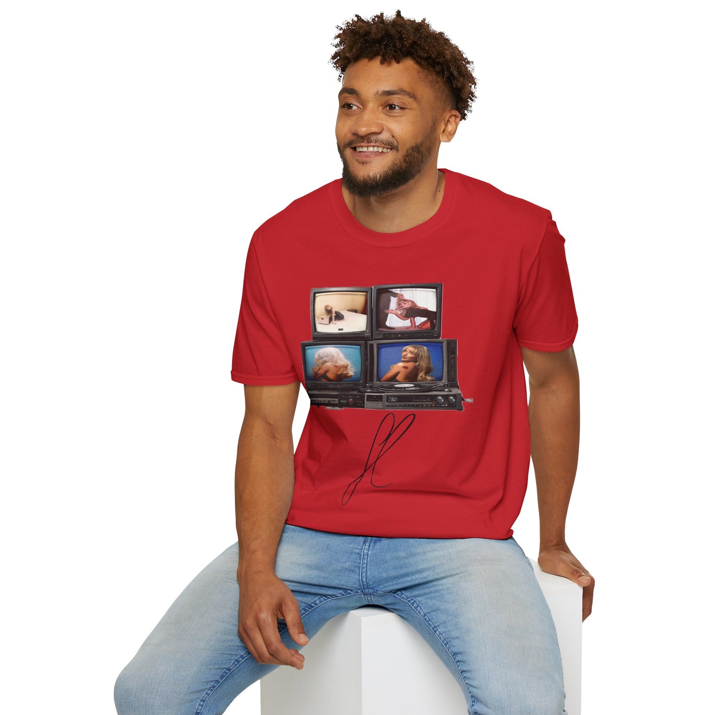 Espresso Era Retro TV Stack Collage T-Shirt
