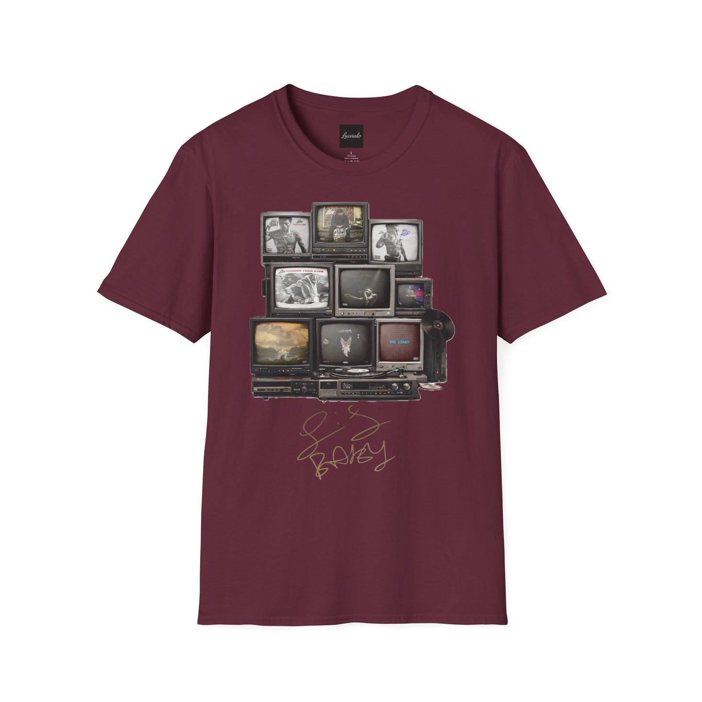 Lil Baby Retro TV Stack Collage T-Shirt