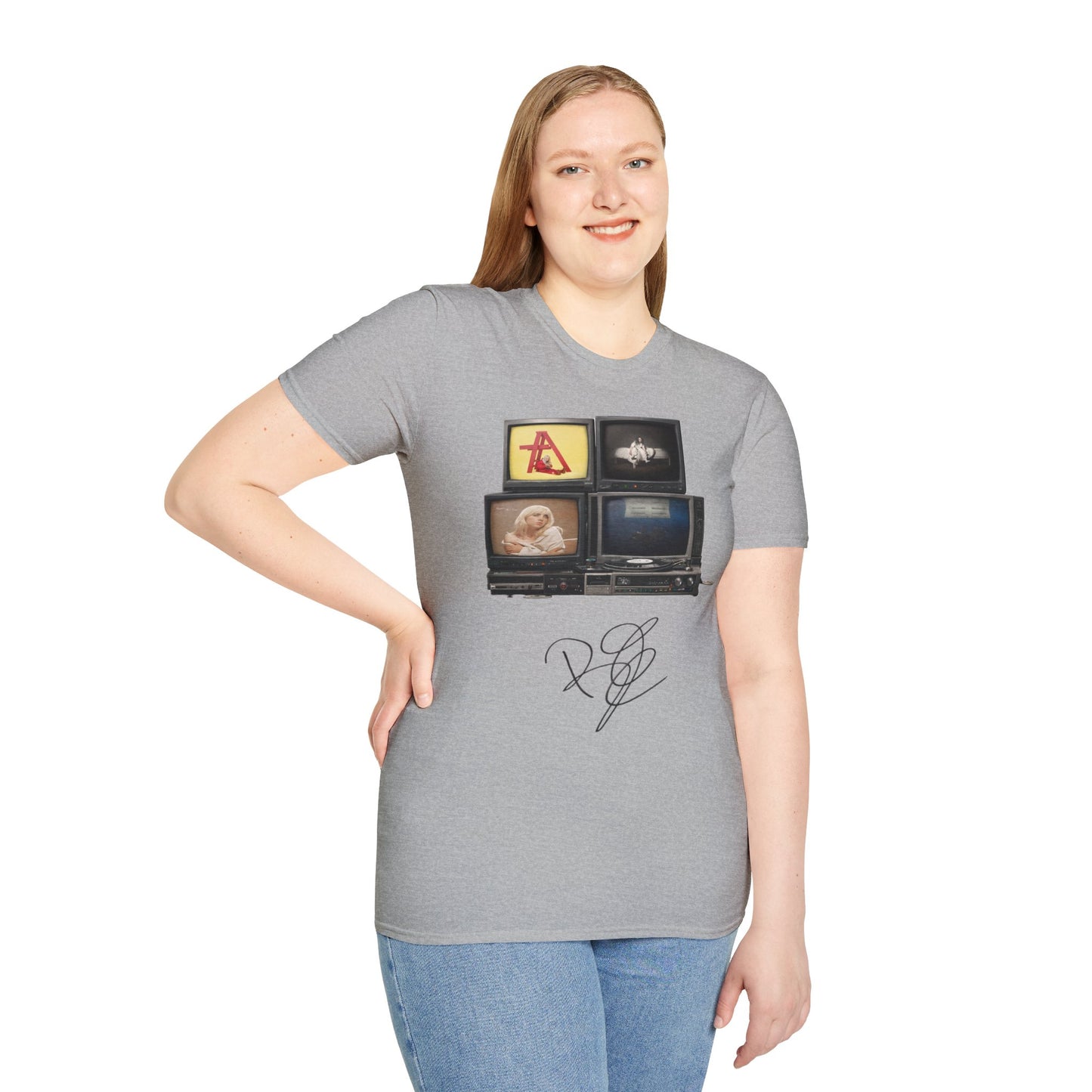 Alt Pop Retro TV Stack Collage T-Shirt