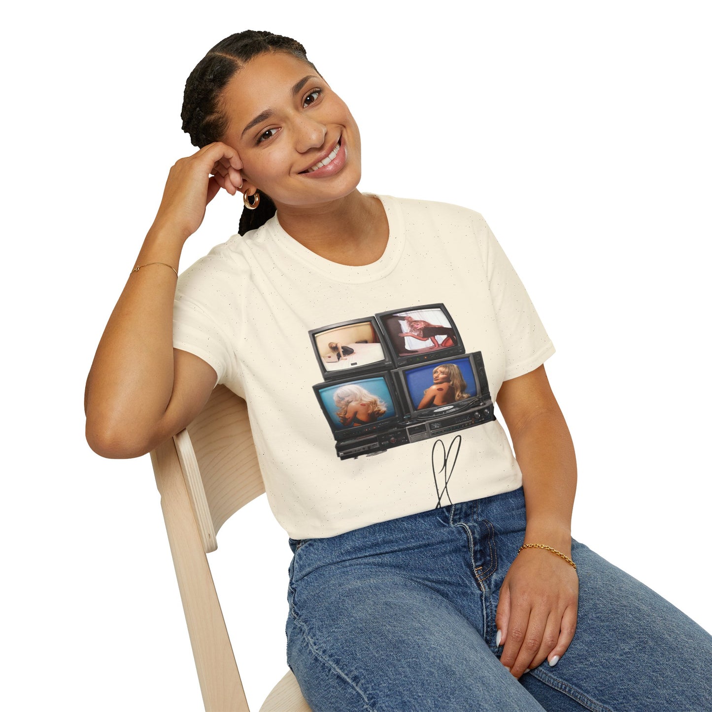 Espresso Era Retro TV Stack Collage T-Shirt