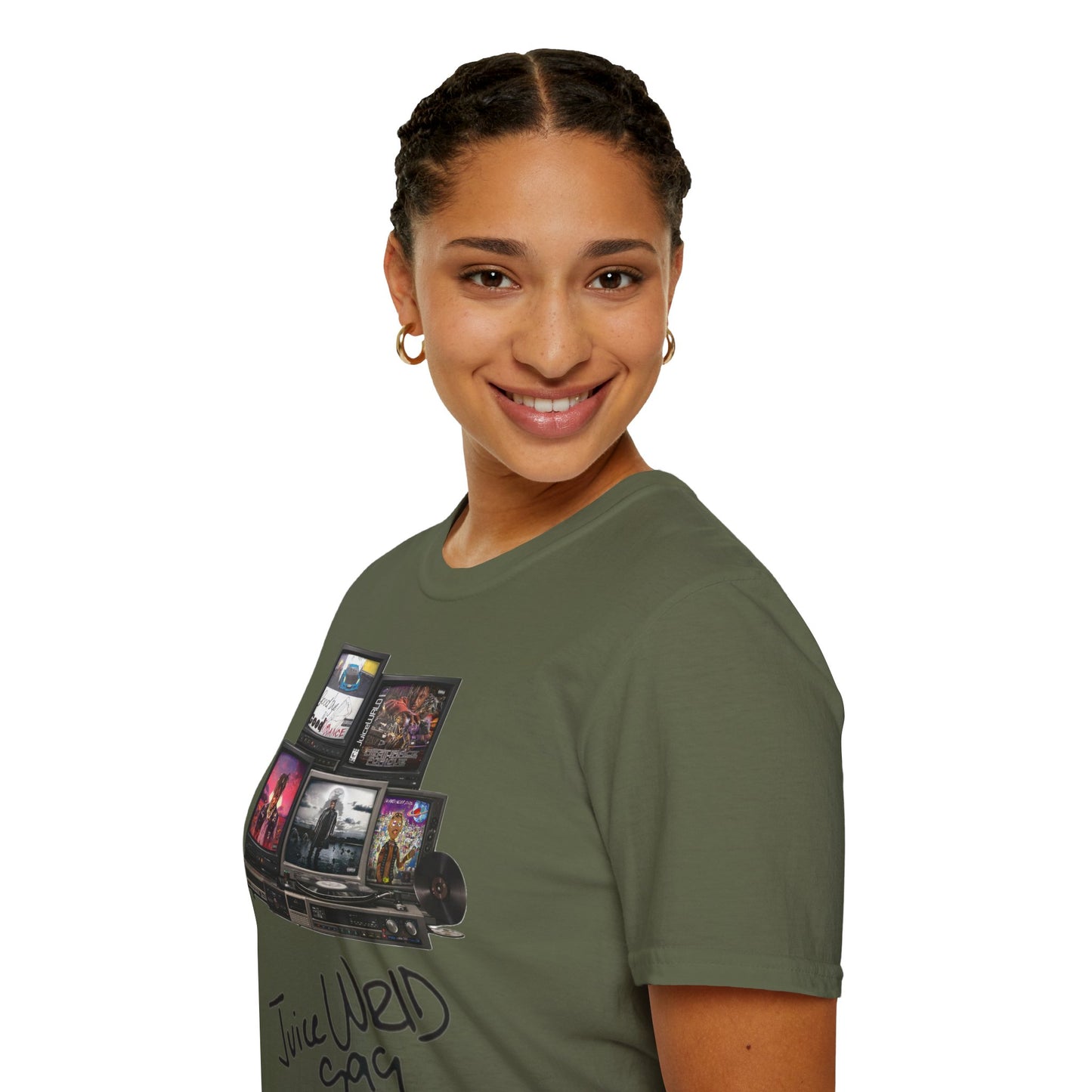 Juice Wrld Retro TV Stack Collage T-Shirt