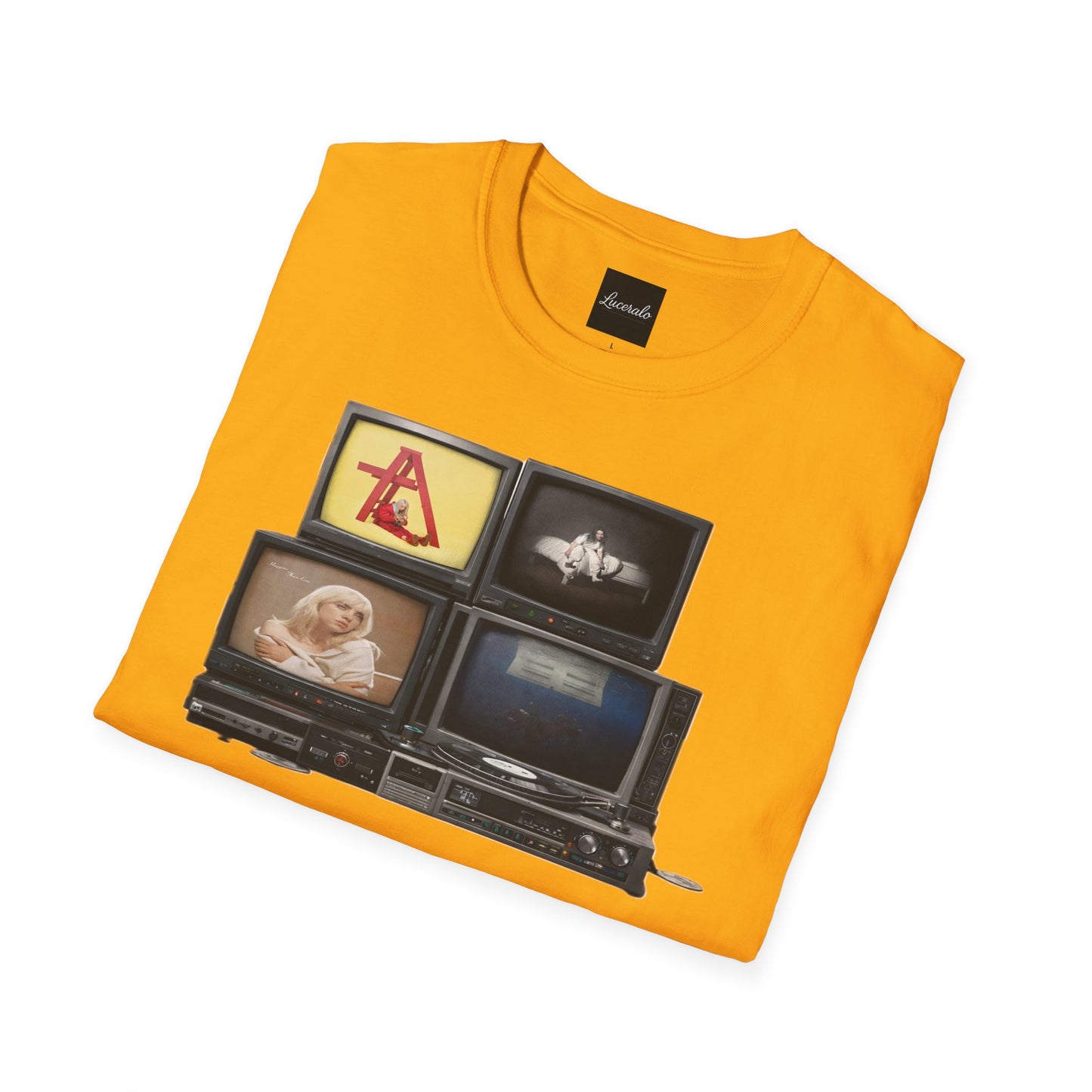 Alt Pop Retro TV Stack Collage T-Shirt