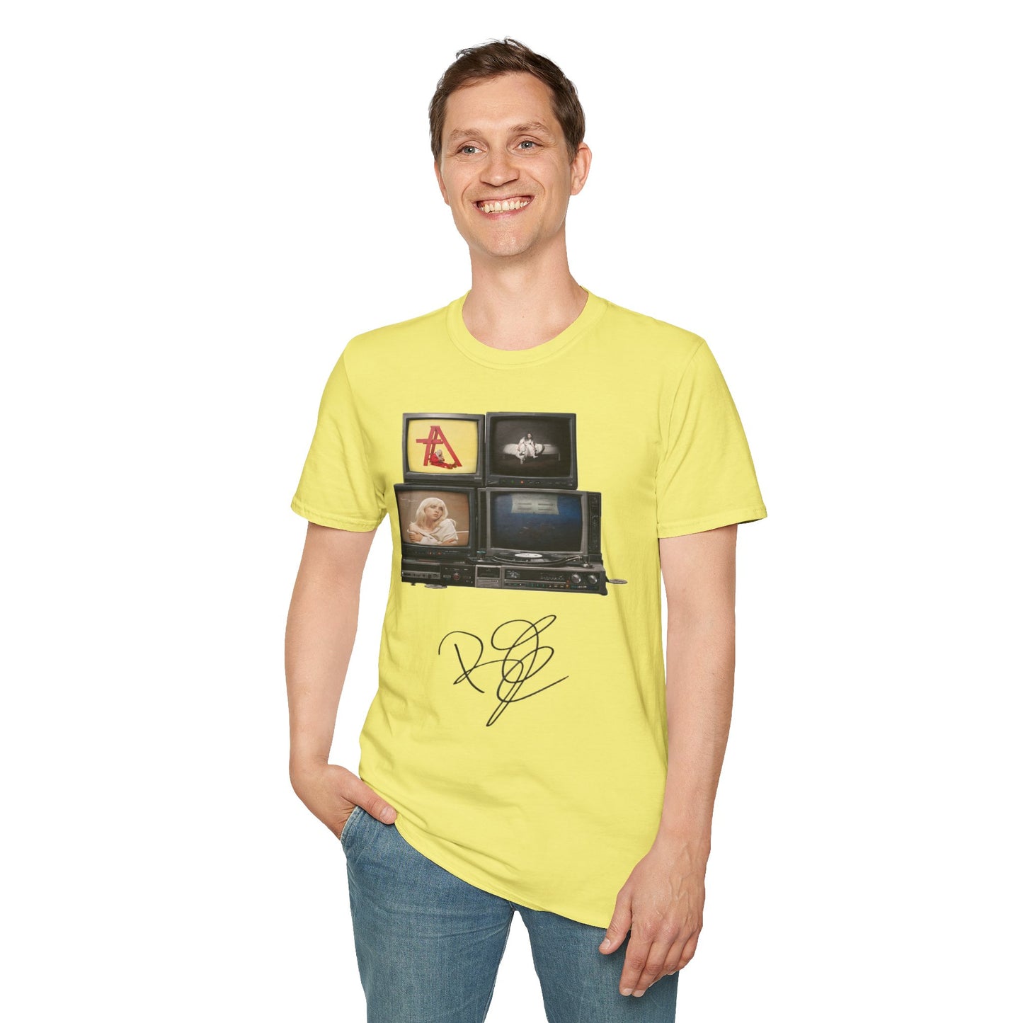 Alt Pop Retro TV Stack Collage T-Shirt