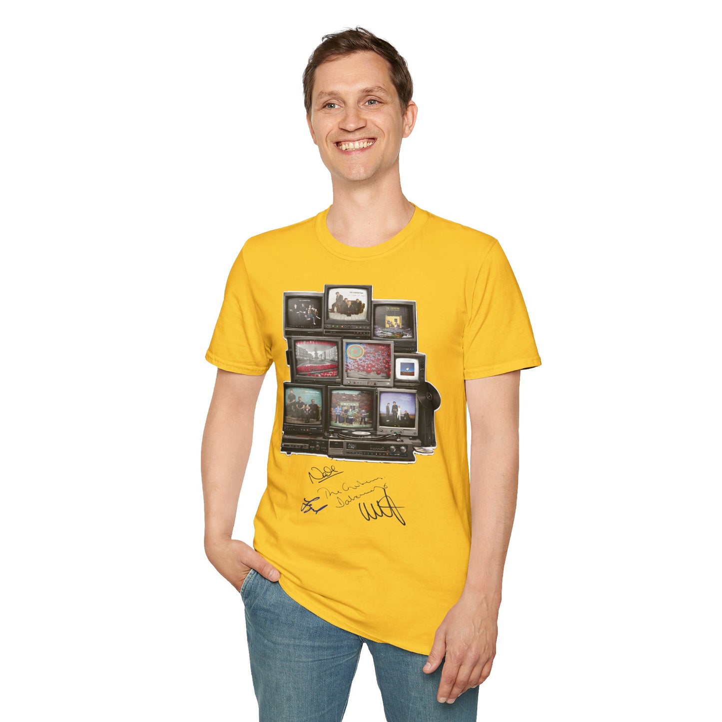 The Cranberries Retro Tv Stack Collage T-Shirt