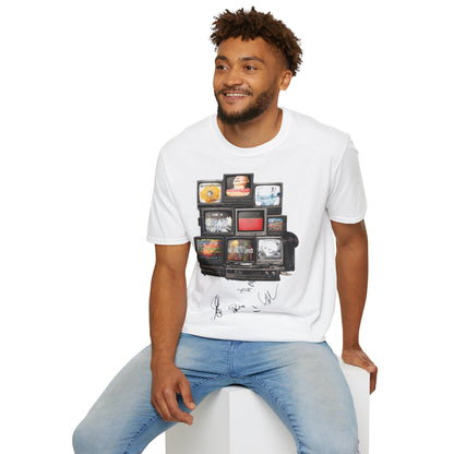 Radiohead Retro TV Stack Collage T-Shirt