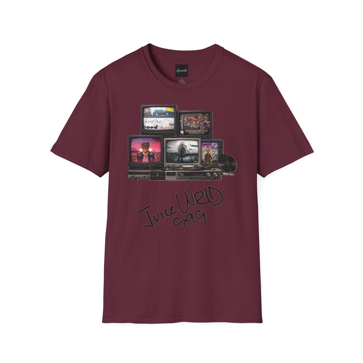 Juice Wrld Retro TV Stack Collage T-Shirt