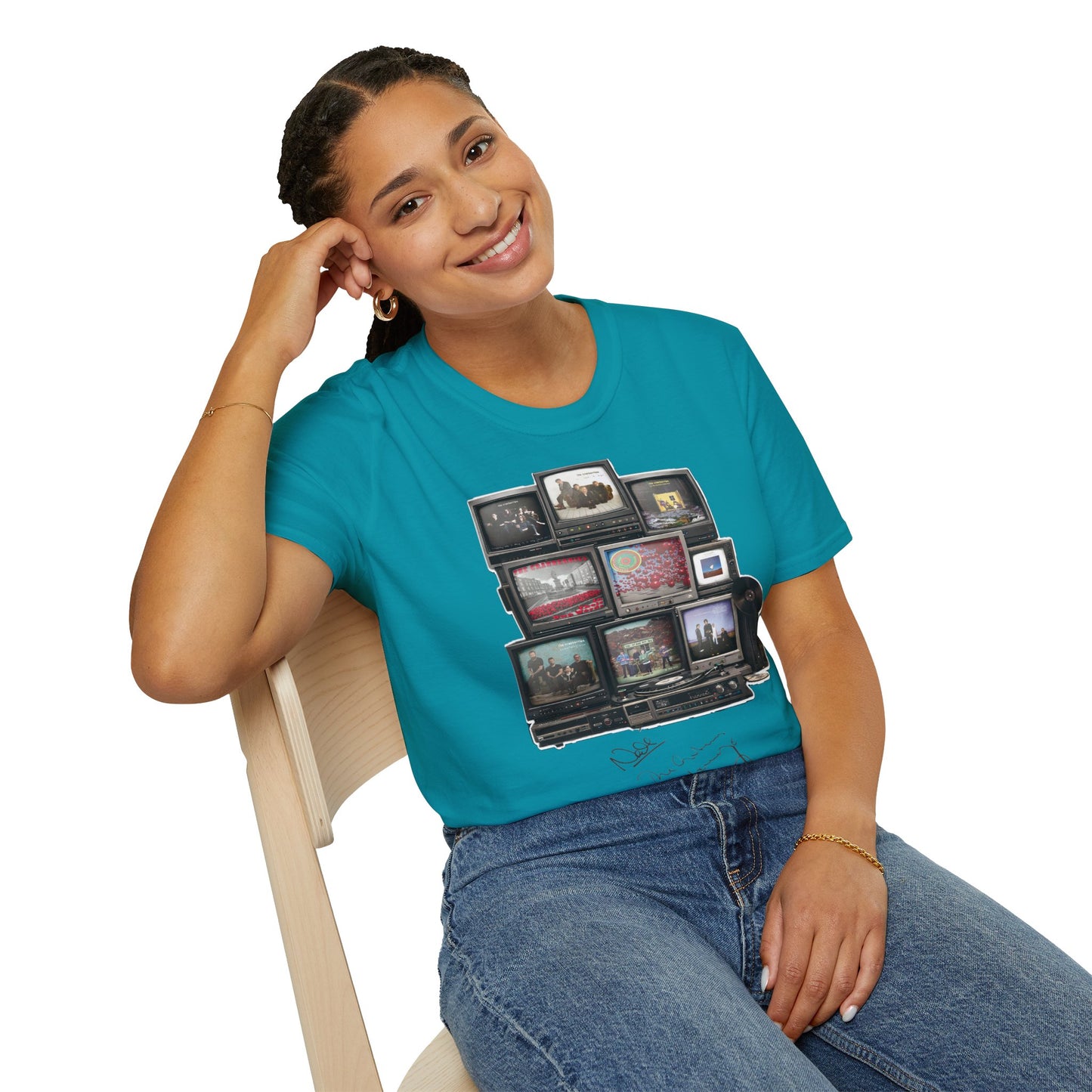 The Cranberries Retro Tv Stack Collage T-Shirt