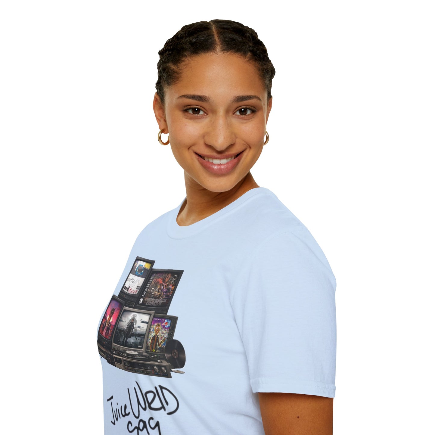 Juice Wrld Retro TV Stack Collage T-Shirt