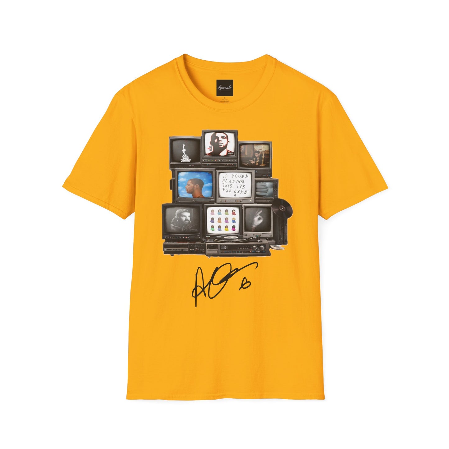 Drake Retro TV Stack Collage T-Shirt