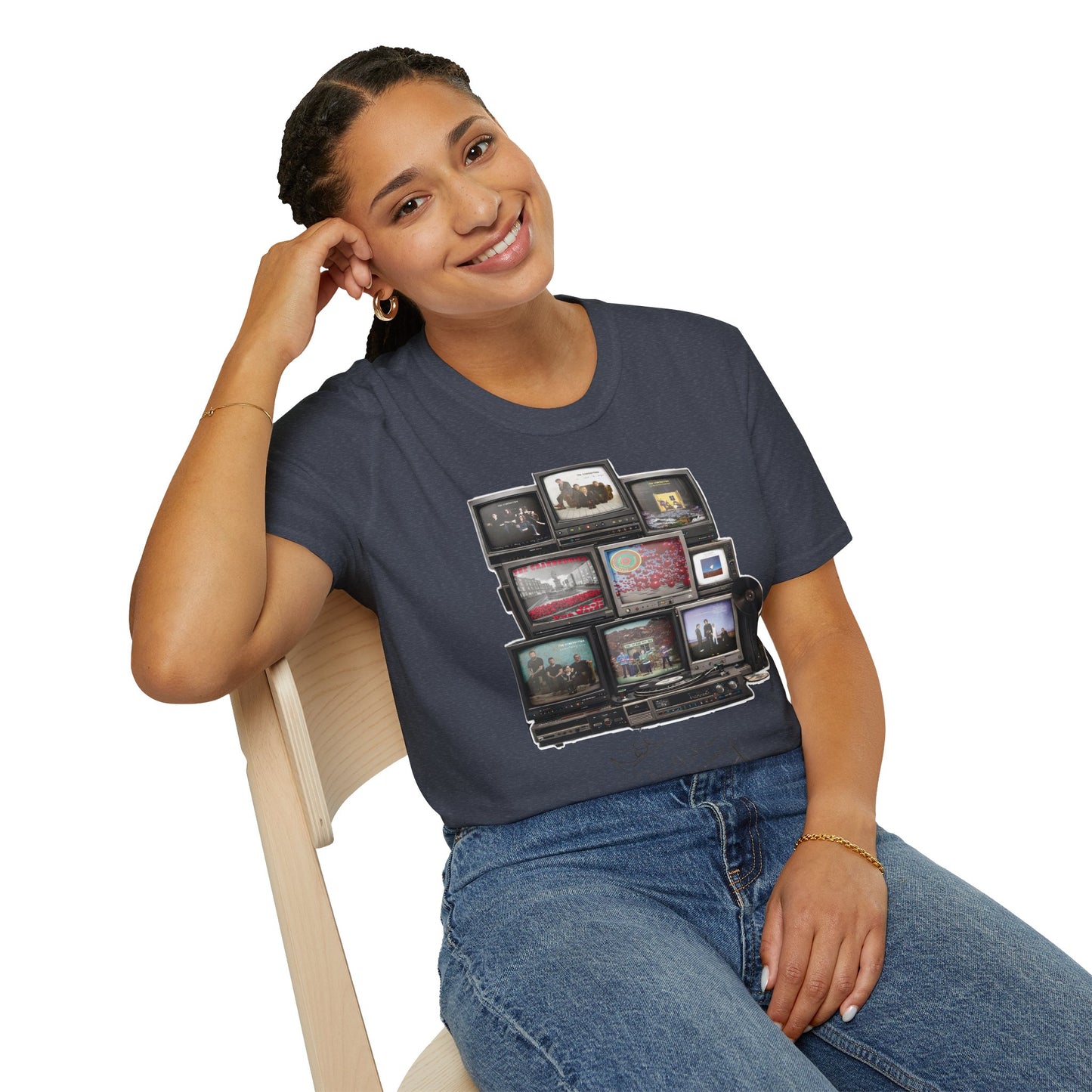 The Cranberries Retro Tv Stack Collage T-Shirt