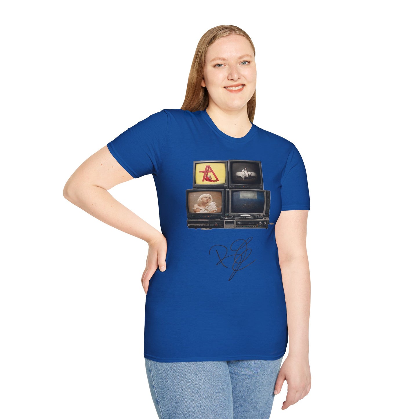 Alt Pop Retro TV Stack Collage T-Shirt