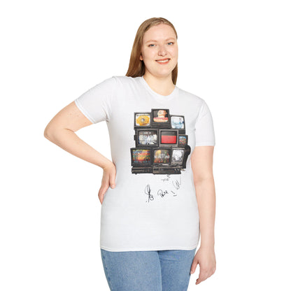 Radiohead Retro TV Stack Collage T-Shirt