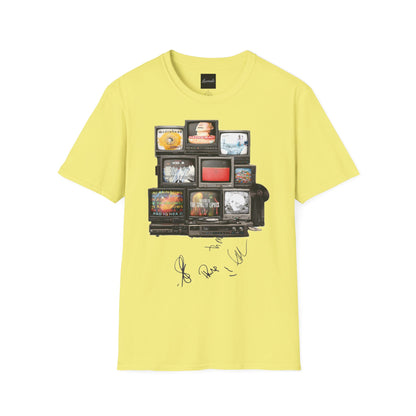 Radiohead Retro TV Stack Collage T-Shirt