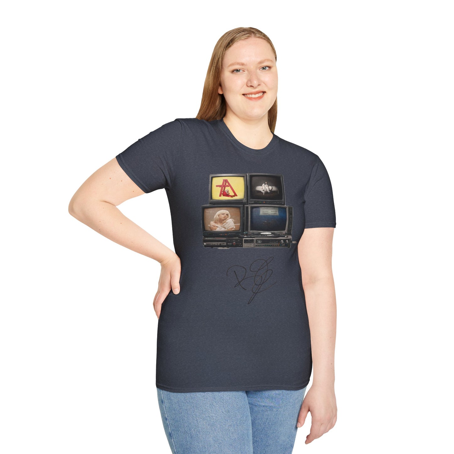 Alt Pop Retro TV Stack Collage T-Shirt