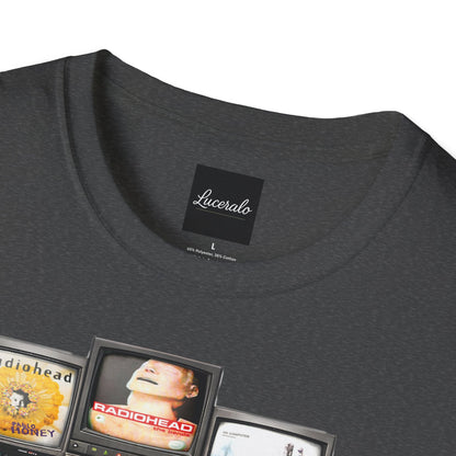 Radiohead Retro TV Stack Collage T-Shirt