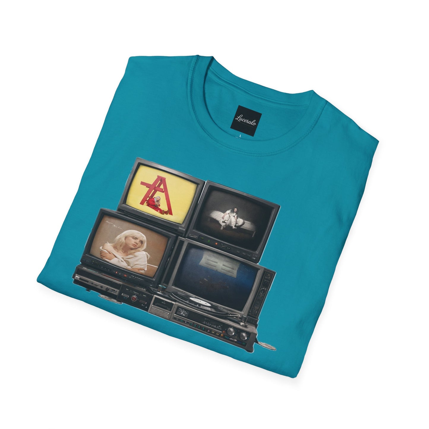 Alt Pop Retro TV Stack Collage T-Shirt