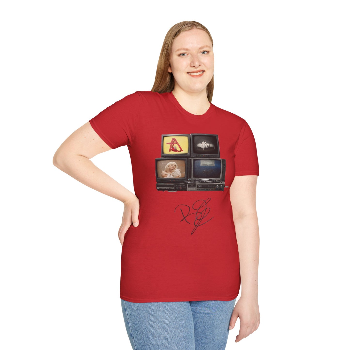 Alt Pop Retro TV Stack Collage T-Shirt