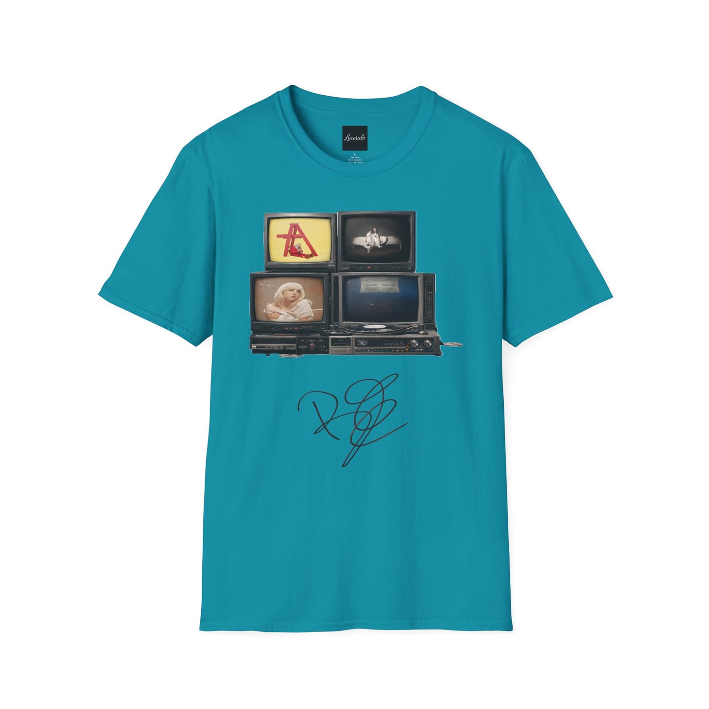 Alt Pop Retro TV Stack Collage T-Shirt