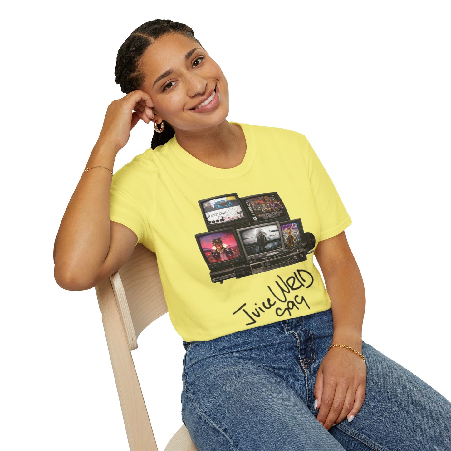 Juice Wrld Retro TV Stack Collage T-Shirt