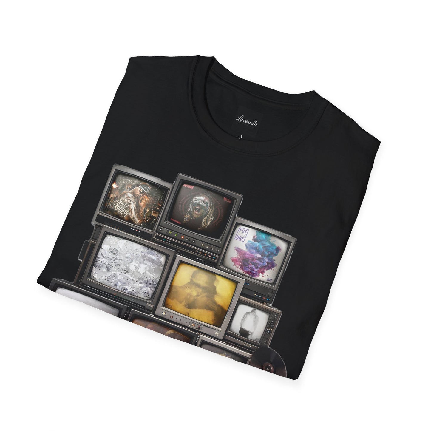 Future Retro TV Stack Collage T-Shirt